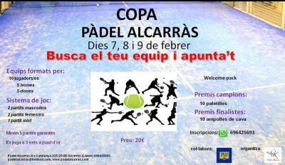 poster torneo COPA PADEL ALCARRAS
