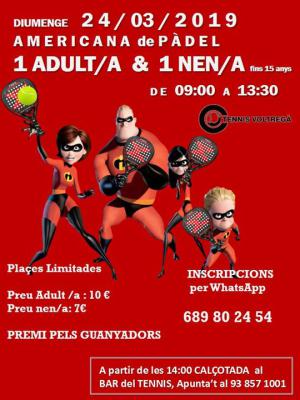 poster torneo AMERICANA 1 ADULT/A & 1 NEN/A