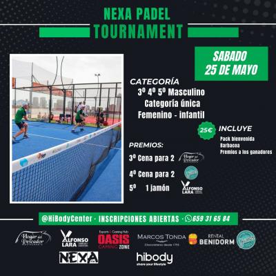 poster torneo NEXA PÁDEL TORUNAMENT