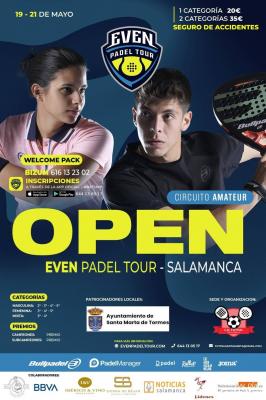 poster torneo OPEN EVEN PADEL TOUR SALAMANCA