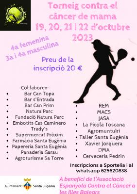poster torneo TORNEIG CONTRA EL CÀNCER DE MAMA