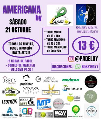 poster del torneo AMERICANA PADELOY - 21 DE OCTUBRE