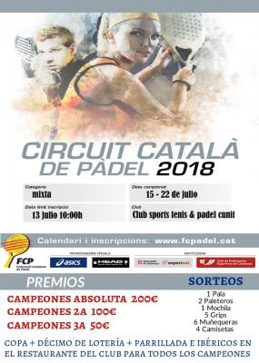 poster del torneo CIRCUITO CATALAN MIXTO ABSOLUTO