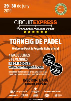 poster torneo TORNEIG CIRCUIT EXPRESS PADEL NUESTRO