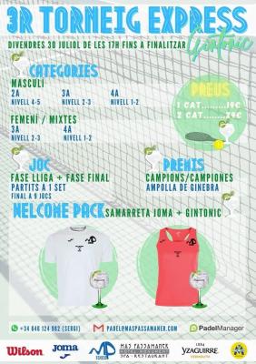 poster del torneo 3R TORNEIG EXPRESS GINTONIC