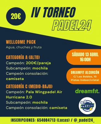 poster del torneo TORNEO PADEL24 CAT A Y C