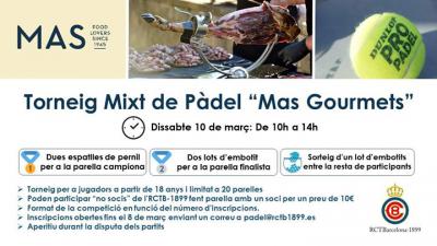 poster torneo TORNEIG MIXT MAS GOURMETS