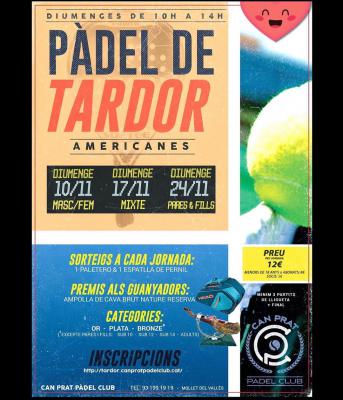 poster del torneo AMERICANES PADEL DE TARDOR