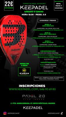 poster del torneo KEEPADEL (NIVELES A-B-C) & PADEL 2.0