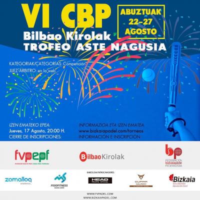 poster torneo VI CBP BILBAO KIROLAK TROFEO ASTE NAGUSIA
