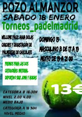 poster del torneo POZO TORNEOS_PADELMADRID