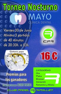 poster del torneo TORNEO NOCTURNO