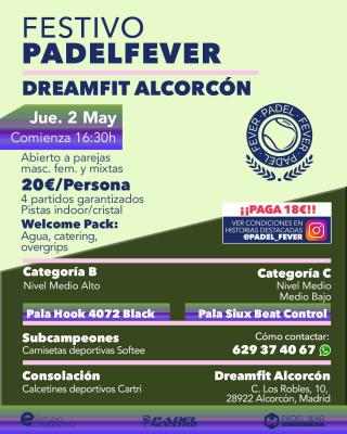 poster del torneo FESTIVO PADEL FEVER - ABIERTO A PAREJAS MASC, FEM Y MIXTAS