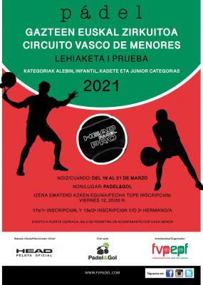 poster del torneo 1ª PRUEBA DEL CIRCUITO VASCO DE MENORES