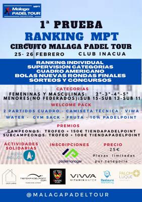poster del torneo RANKING MPT - 1A PRUEBA INACUA