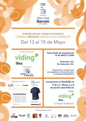 poster del torneo 6ª PRUEBA CIRCUITO IB PÁDEL TOUR BARCELÓ HOTEL GROUP - TORNEO ILLES VIDING MARRATXÍ