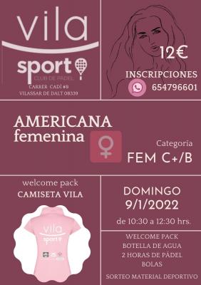poster del torneo AMERICANA VILASPORT FEMENINA ENERO