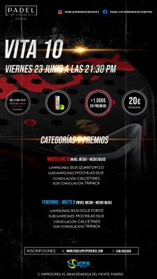 poster del torneo TORNEO NOCTURNO VIERNES 23 JUNIO & VITA 10