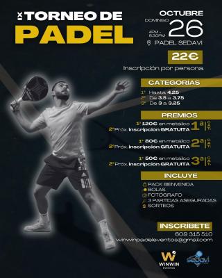 poster del torneo IX TORNEO DE PADEL 26 DE OCTUBRE