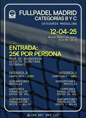 poster del torneo TORNEO FULLPADEL MAD