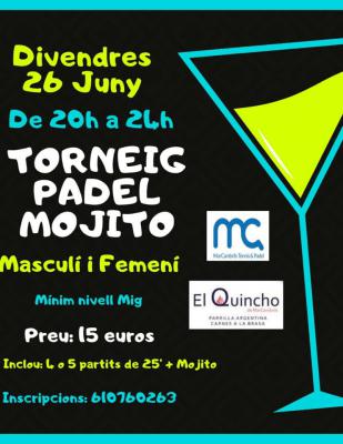poster torneo TORNEIG PADEL MOJITO