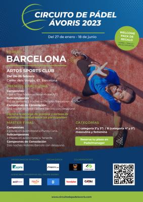 poster del torneo CIRCUITO DE PADEL ÁVORIS - SEDE BARCELONA