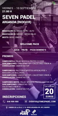poster del torneo TORNEO NOCTURNO T2P VIERNES 10 SEPTIEMBRE