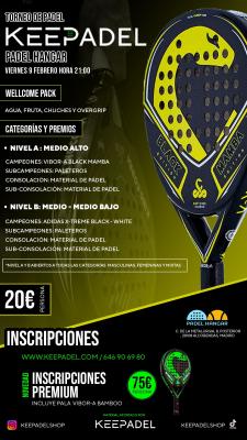 poster del torneo TORNEO KEEPADEL & HANGAR DEL PÁDEL