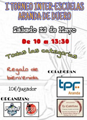 poster del torneo I TORNEO DE MENORES INTER-ESCUELAS ARANDA DE DUERO