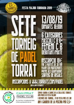 poster del torneo 7È TORNEOS DE PÁDEL TORRAT