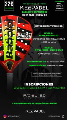 poster del torneo KEEPADEL (NIVELES A-B) & PADEL 2.0