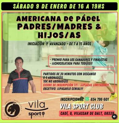 poster del torneo AMERICANA PADRES/MADRES & HIJAS/HIJOS