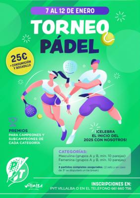 poster torneo TORNEO DE PADEL DE AÑO NUEVO