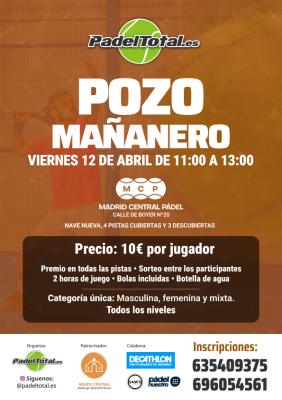 poster del torneo POZO MAÑANERO