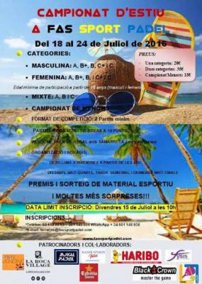 poster del torneo CAMPIONAT D'ESTIU