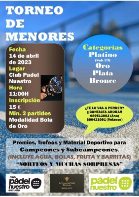 poster del torneo TORNEO DE MENORES