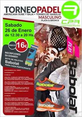 poster del torneo TORNEO PADEL MASCULINO