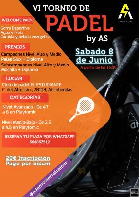 poster torneo VI TORNEO PADEL BY AS