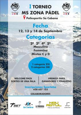 poster torneo I TORNEO MS ZONA PADEL