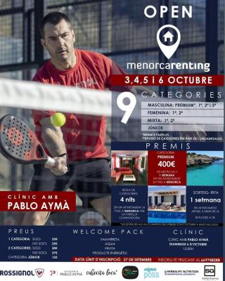 poster del torneo OPEN MENORCARENTING