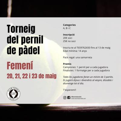 poster del torneo TORNEIG DEL PERNIL FEMENÍ