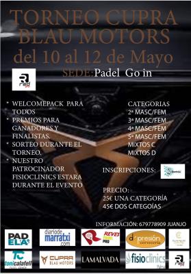 poster del torneo TORNEO CUPRA BLAU MOTORS BY THE RED PRO
