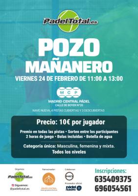 poster del torneo POZO MAÑANERO