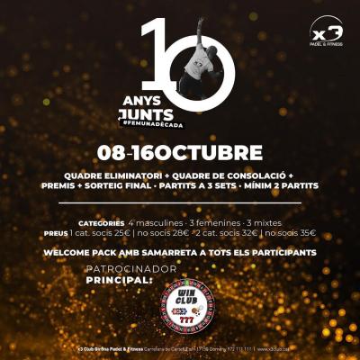 poster del torneo TORNEIG 10È ANIVERSARI