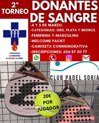 poster del torneo 2º TORNEO DONANTES DE SANGRE