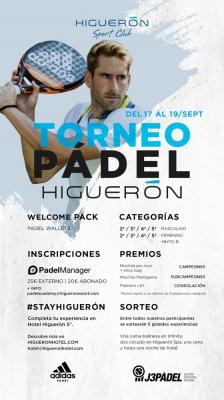 poster del torneo TORNEO DE PADEL HIGUERÓN RESORT
