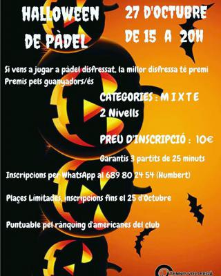 poster del torneo HALLOWEEN DE PADEL