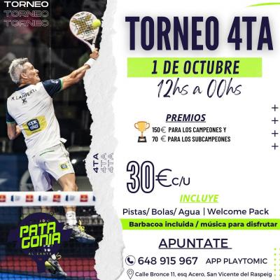 poster del torneo TORNEO 4A CATEGORÍA
