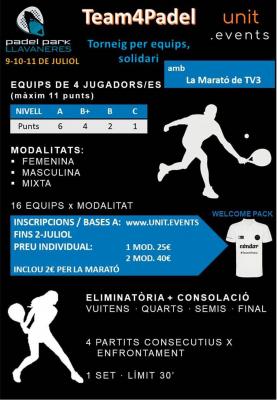 poster torneo TORNEIG SOLIDARI PER EQUIPS AMB LAMARATÓ TV3 BY UNIT EVENTS