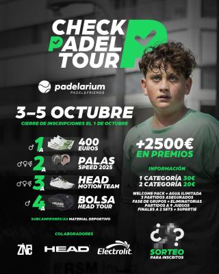 poster del torneo 2ª PRUEBA CHECK PADEL TOUR 2025